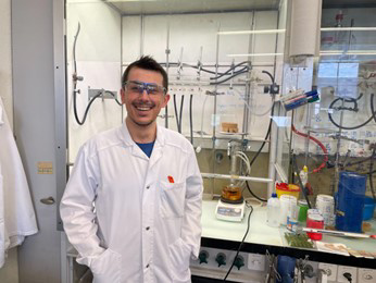 Me while I was setting up my first of many reactions during my PhD