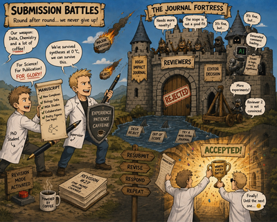 AI rendition of the peer-review process